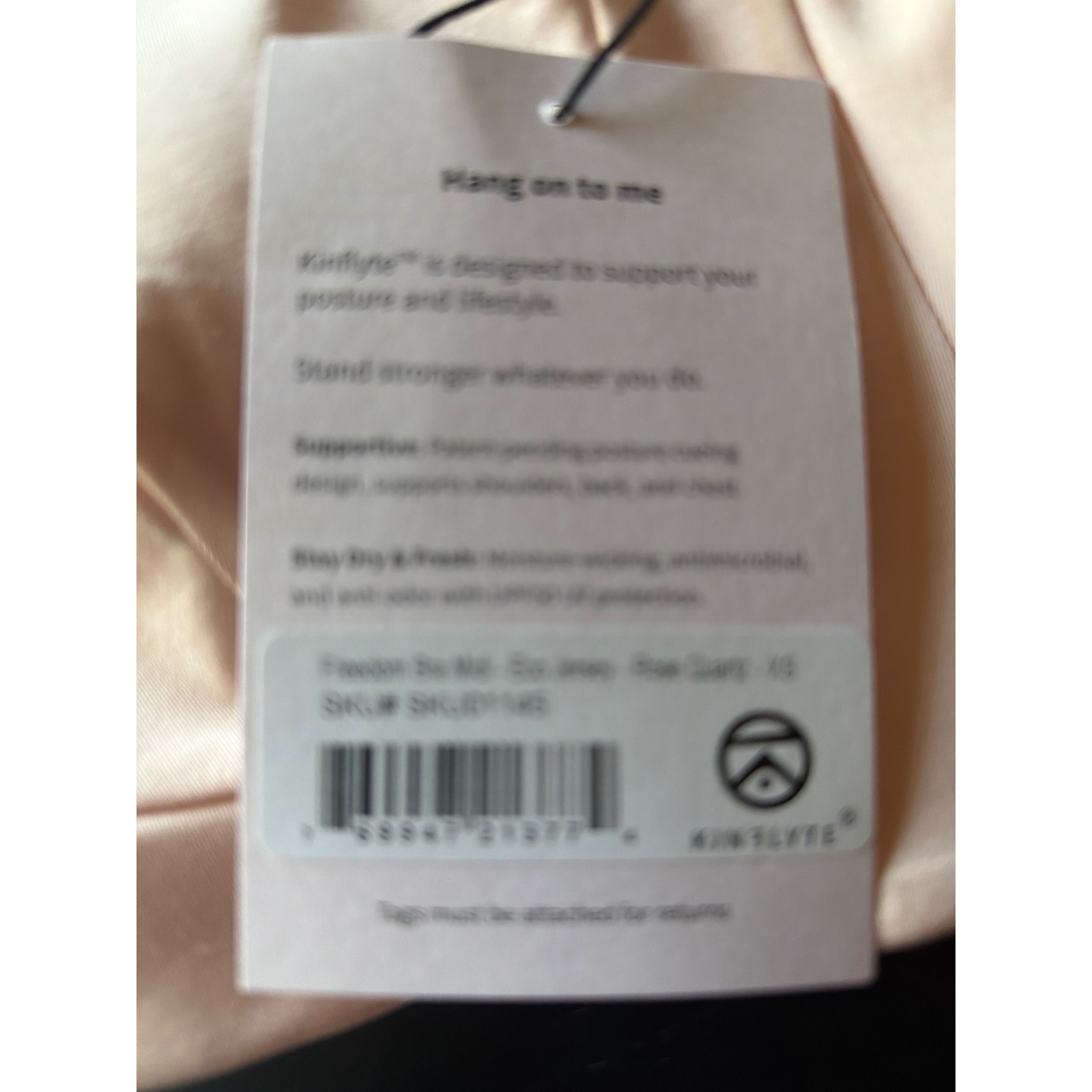 Kinflyte Sports Bra Rose Quartz Freedom Bra Mid Eco Jersey Posture Support Xs — image 4 of 5